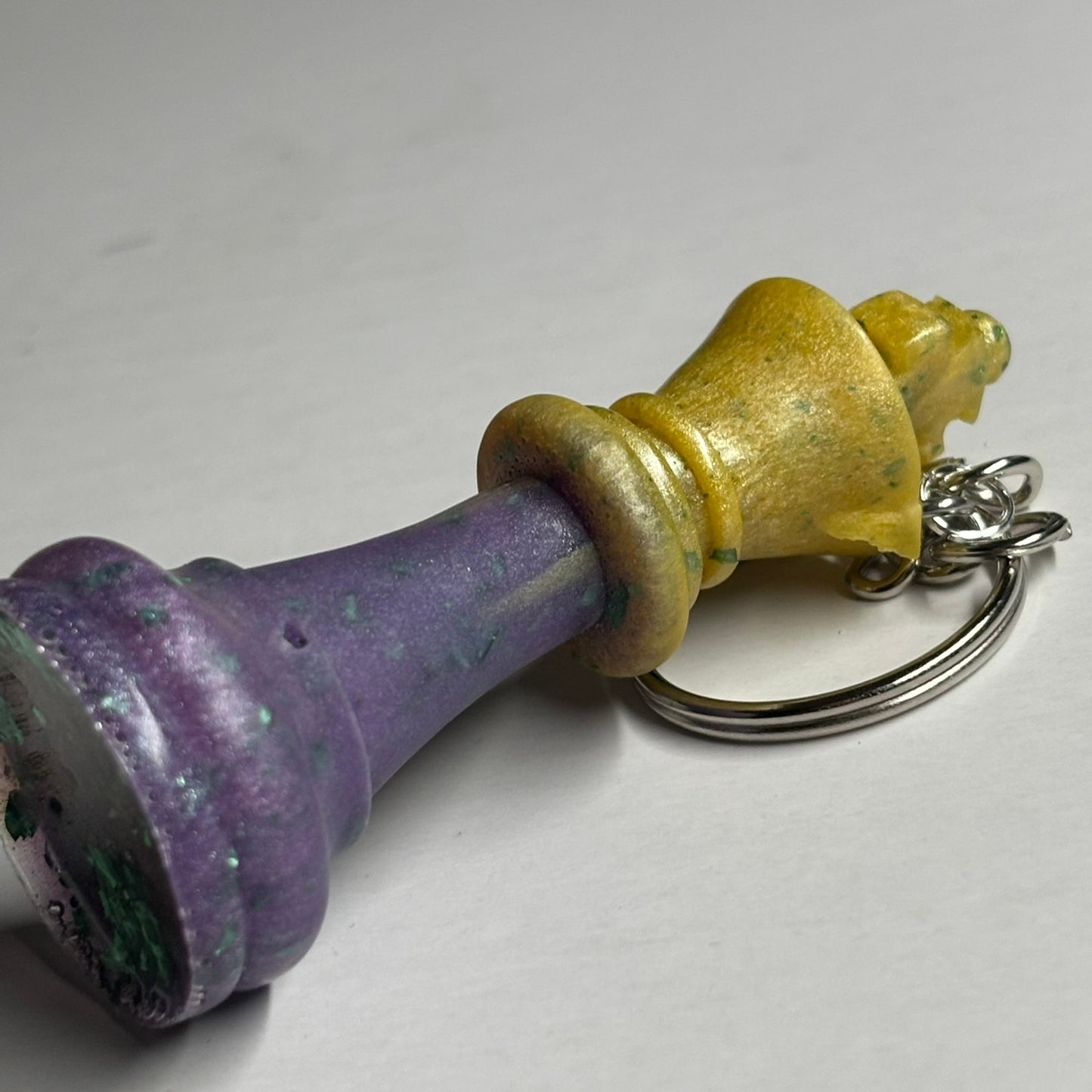 Purple Yellow King - Handmade Resin Keychain