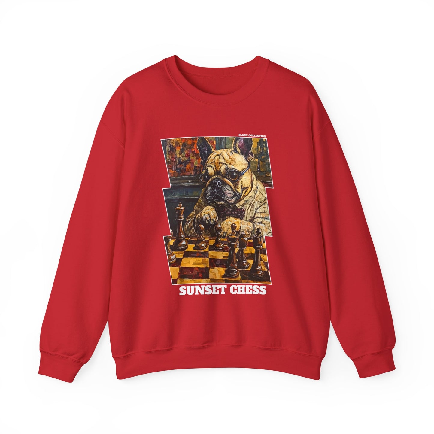 Cool Pup - Red Chess Crewneck Sweater