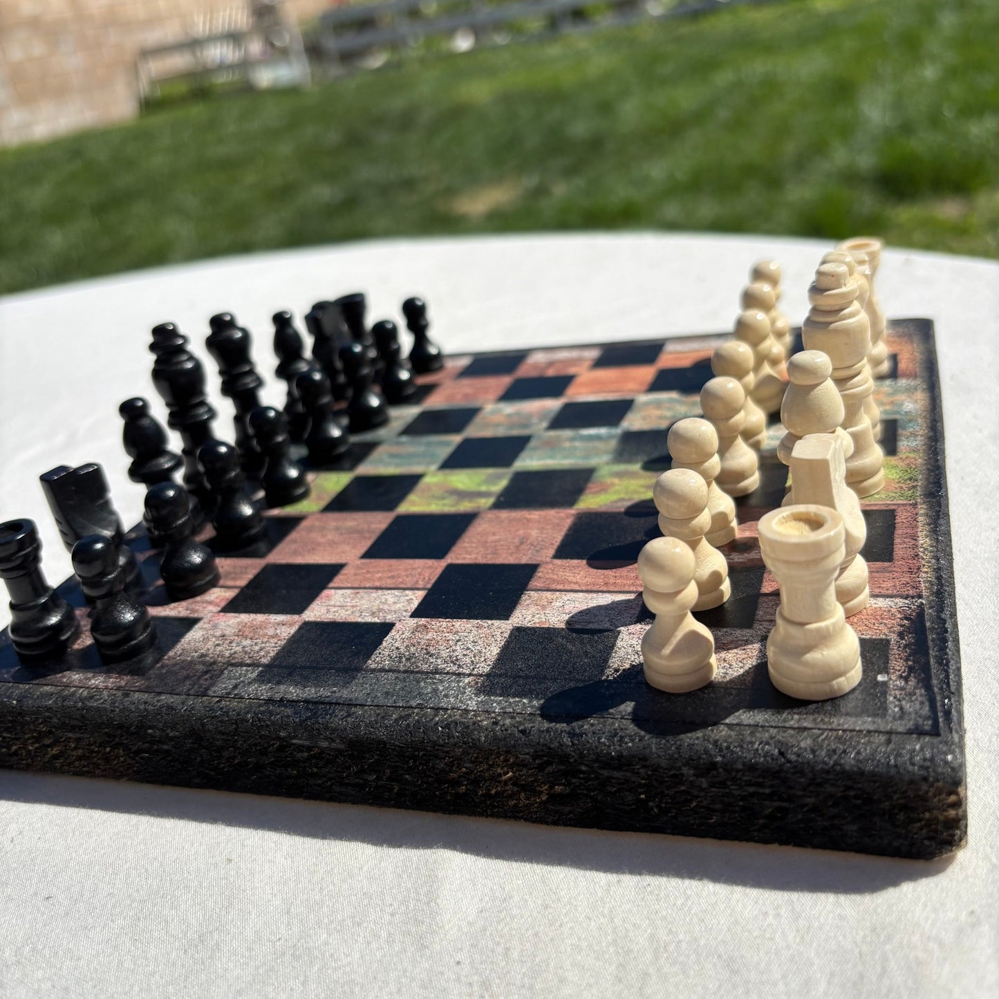 Rustic Design - Scrapbook Chess Set