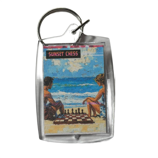 On The Beach - Chess  Photo Keychain
