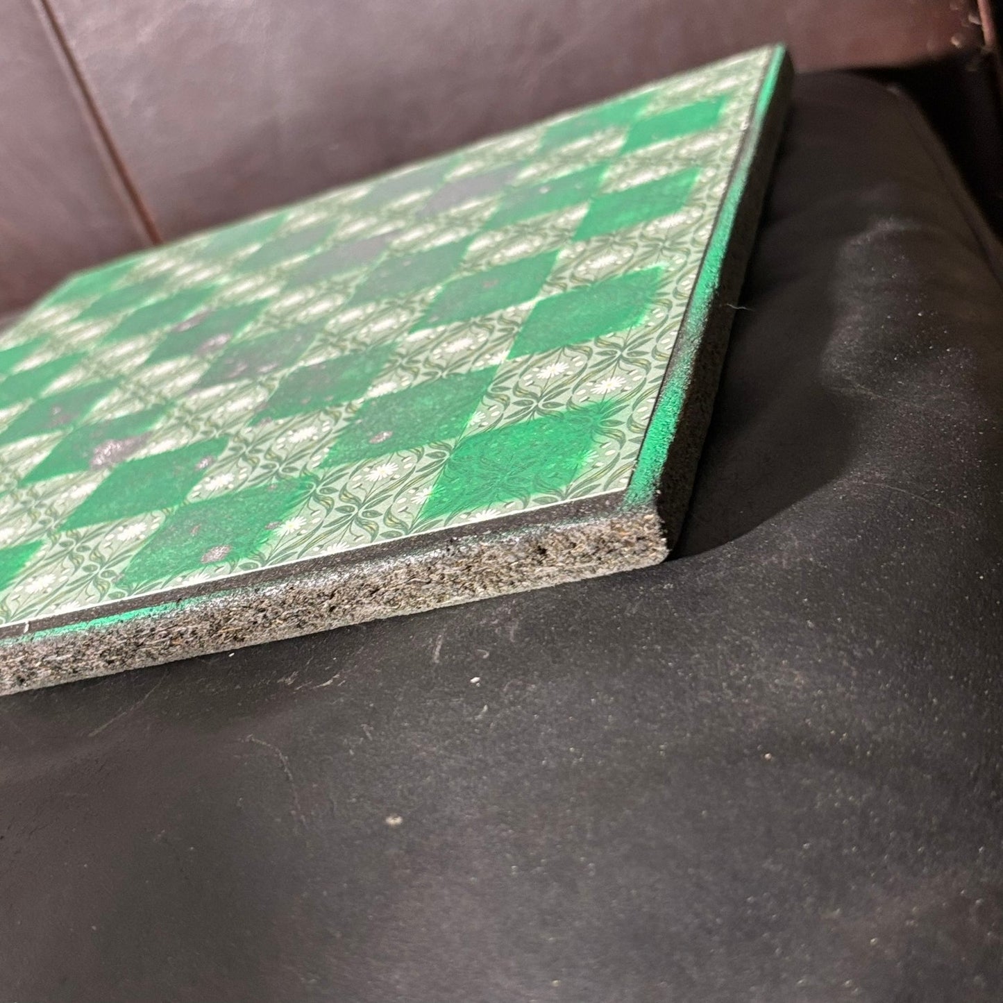Vintage Chrome Green - Scrapbook Chess Board