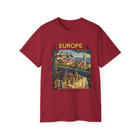 Chess Brunch - Antique Cherry Red Chess T Shirt