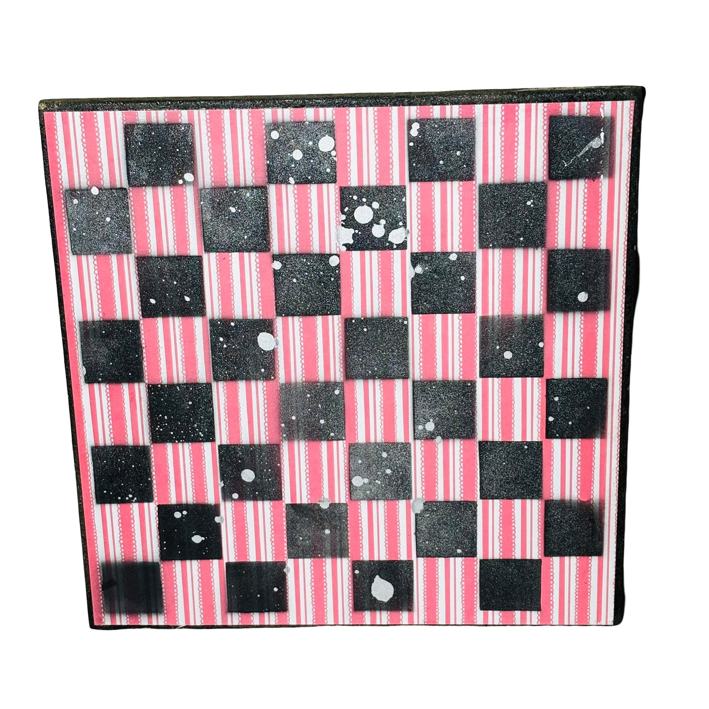 Red Sprinkled Chrome - Scrapbook Chess Board
