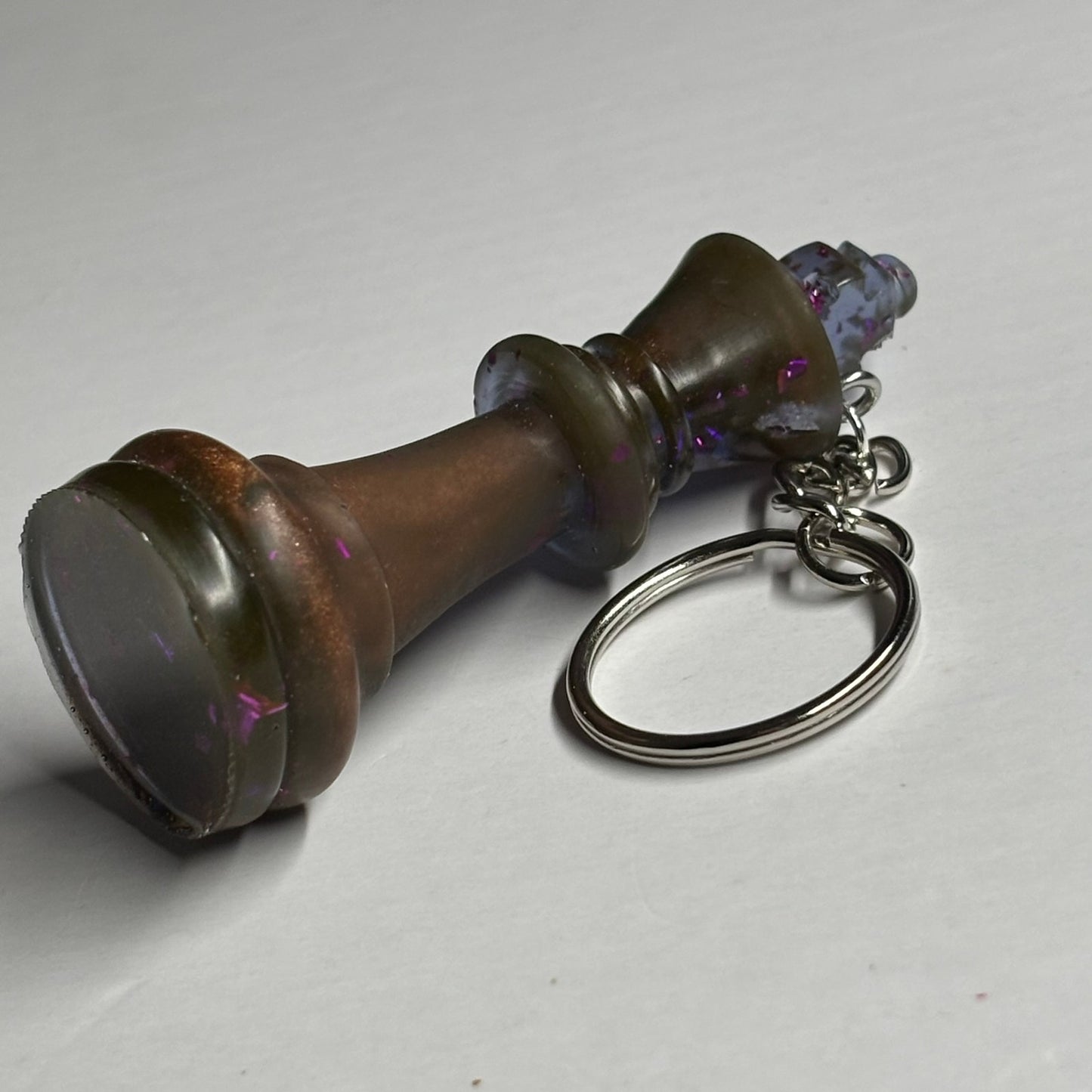 Brown Blue Hazed King - Handmade Resin Keychain