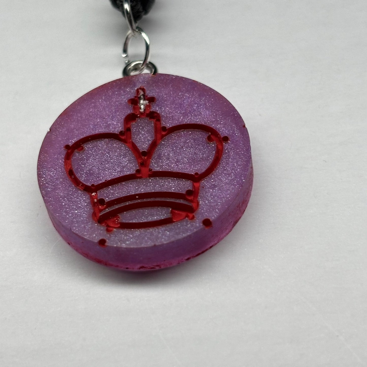 Space King - Handmade Resin Chess Necklace