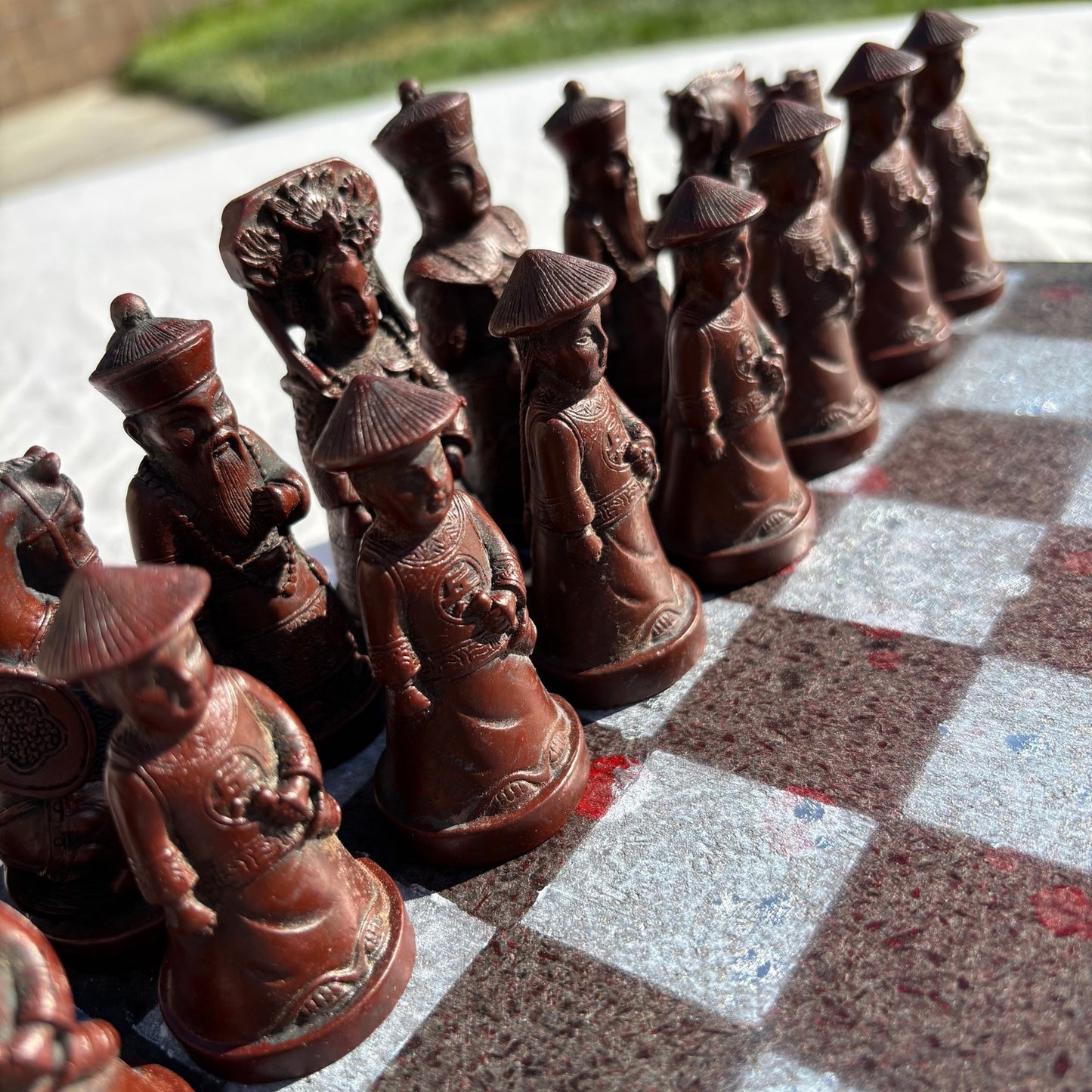 Chrome Black Space - Chinese Edition Chess Set