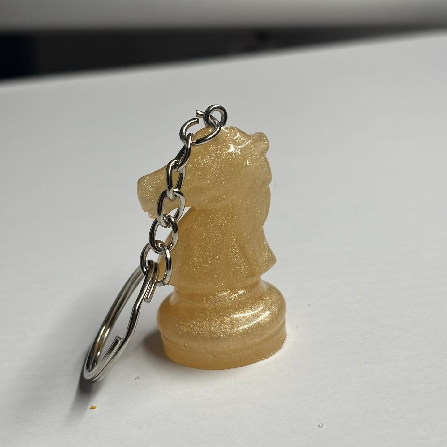 Clear Yellow Knight - Handmade Resin Keychain