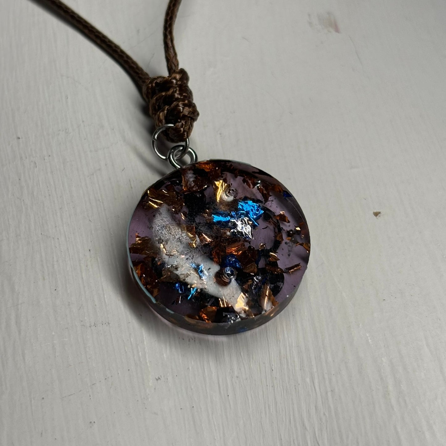 Translucent Sparkle King - Handmade Resin Chess Necklace