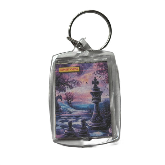 Purple Road - Chess  Photo Keychain