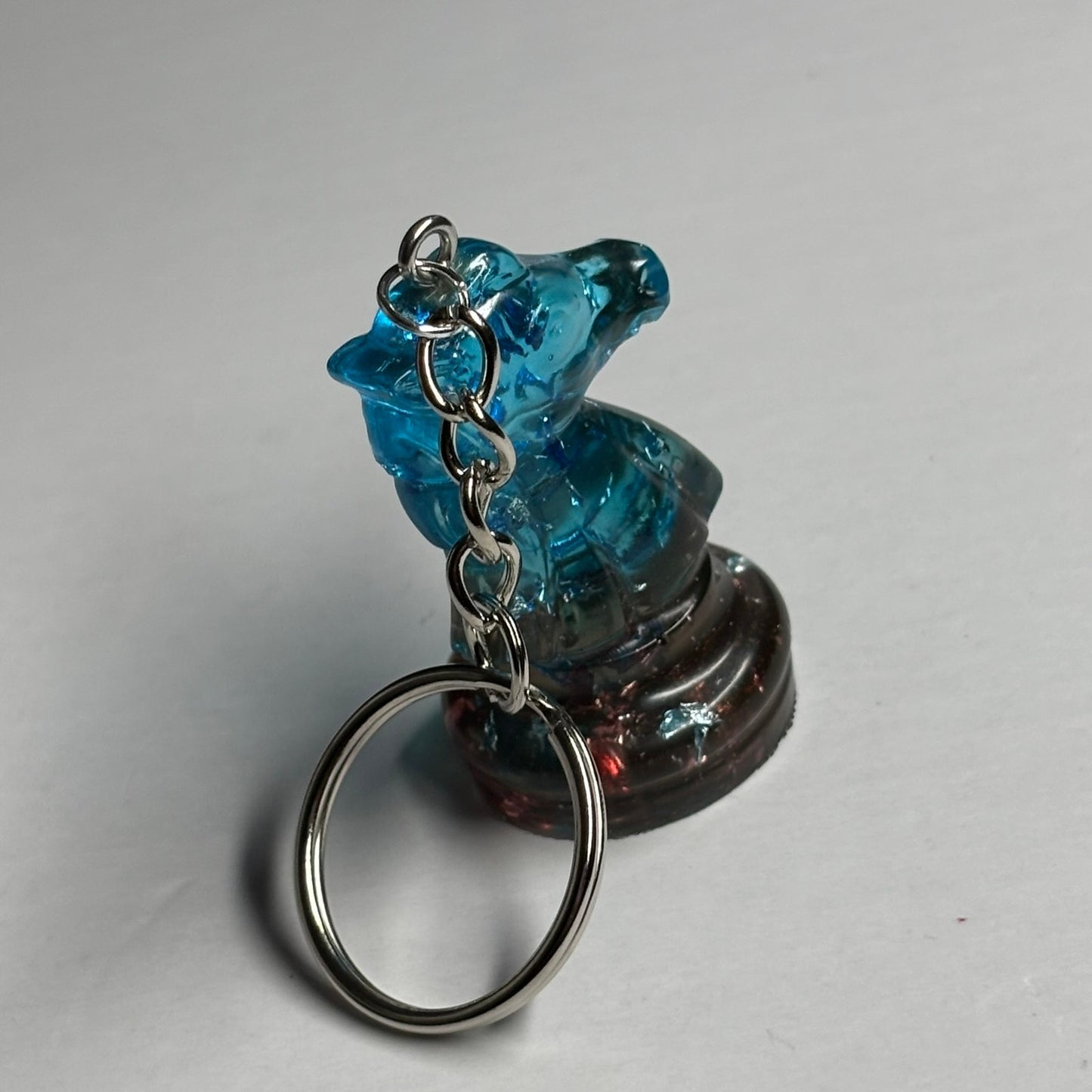 Blue Knight - Handmade Resin Keychain
