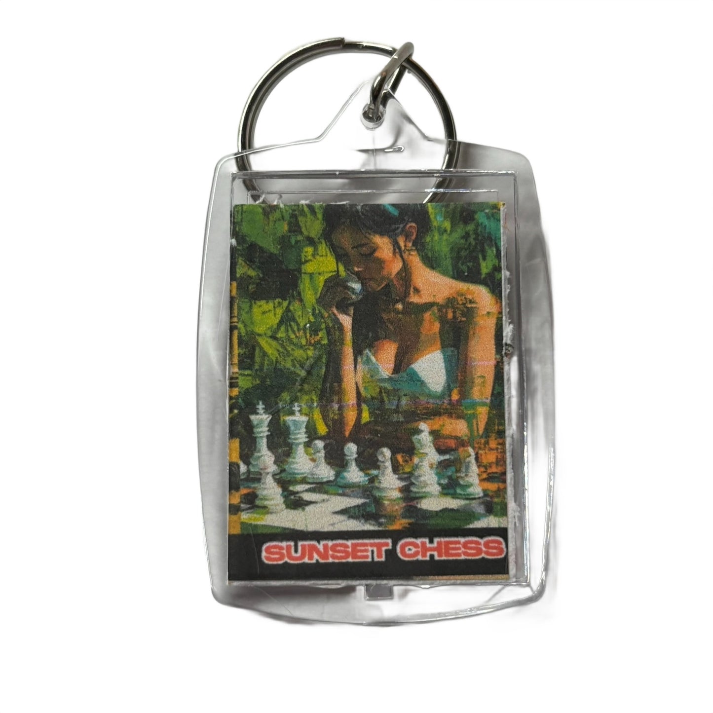Outdoors - Chess  Photo Keychain