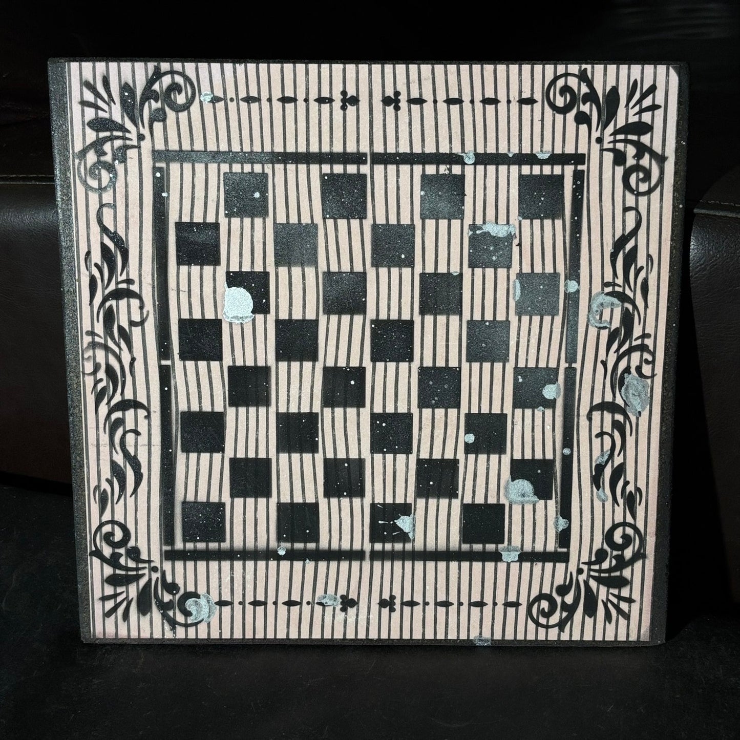 Cream Black - Scrapbook Chess Board