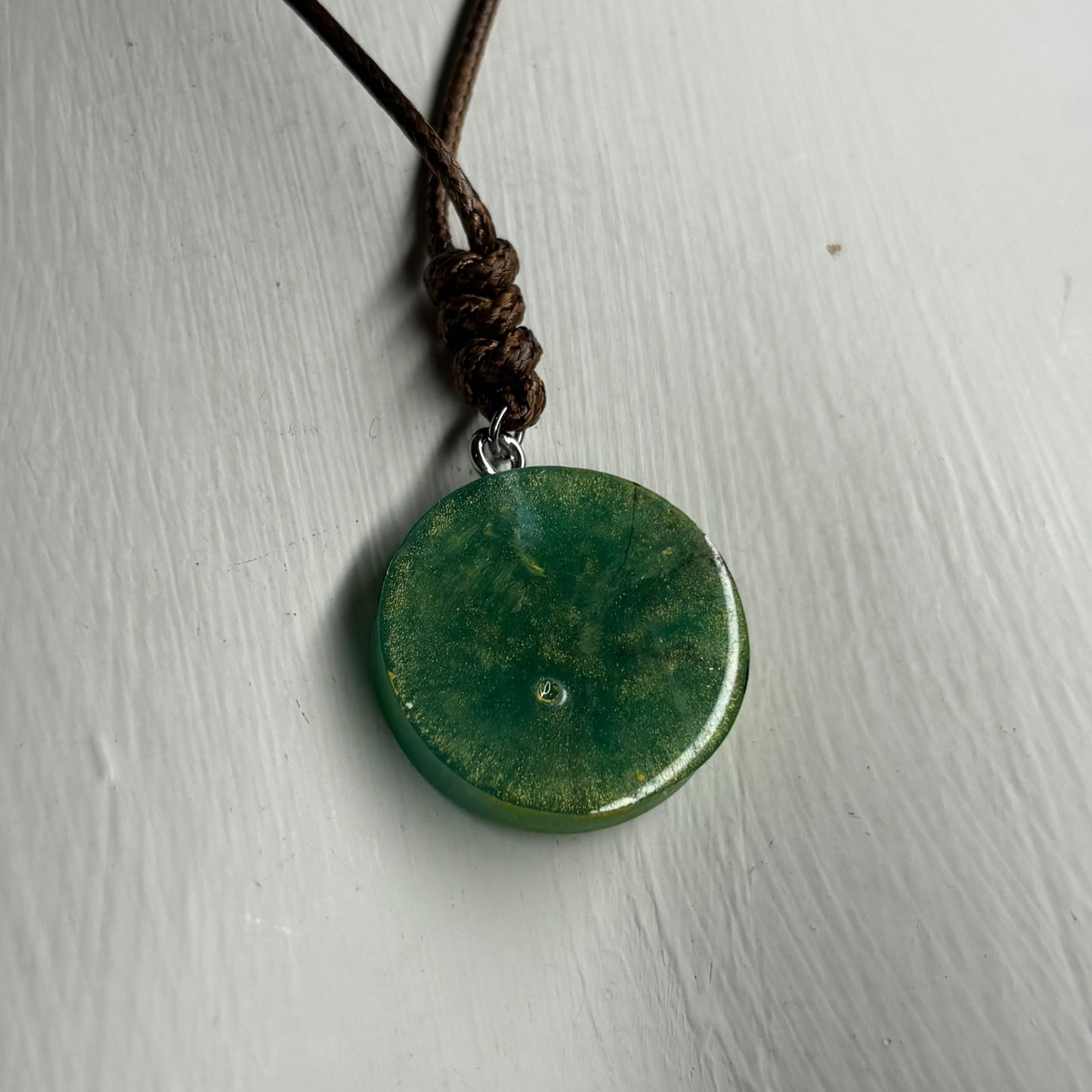 Natured Green Queen - Handmade Resin Chess Necklace