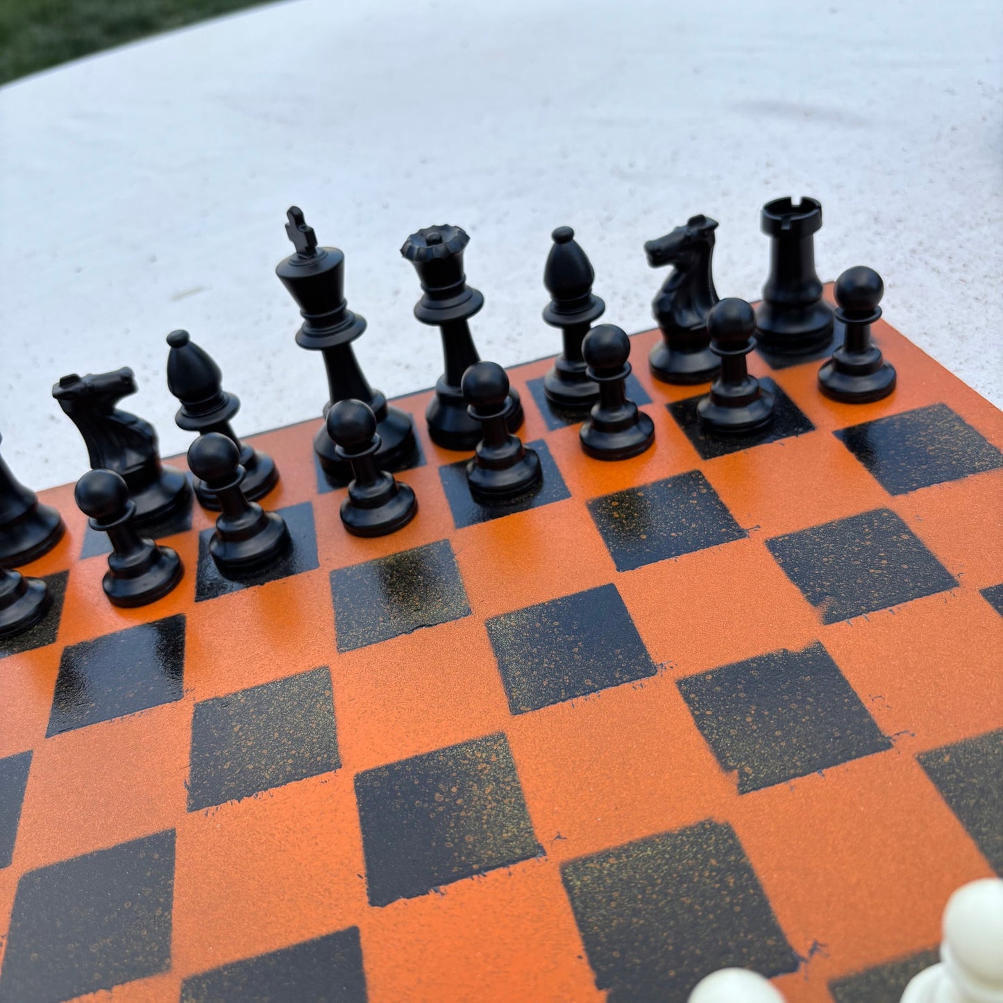 Supreme Orange - Painted Chess Set