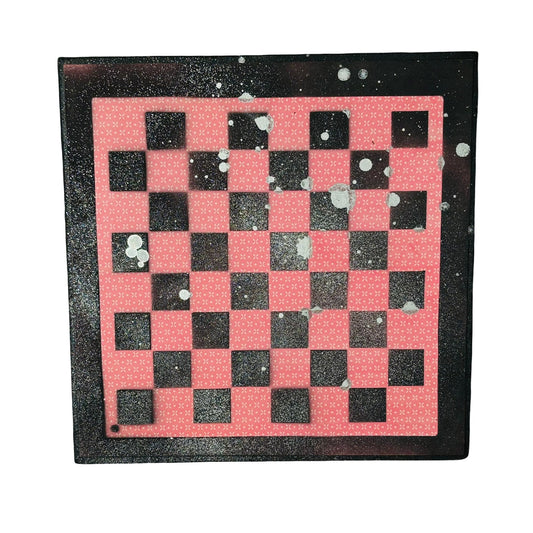Vintage Black & Red - Scrapbook Chess Board