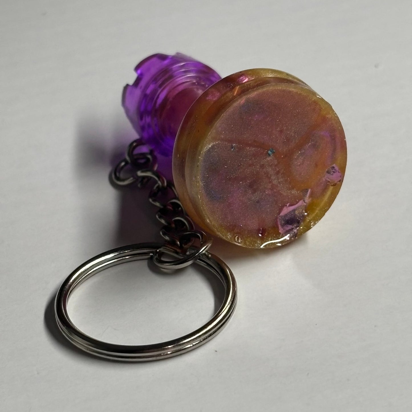 Fantastic Purple Rook - Handmade Resin Keychain