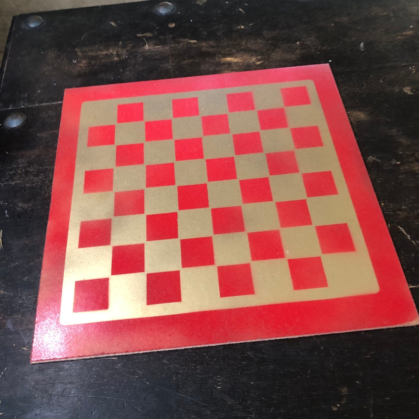 Supreme Golden Red- Painted Chess Set
