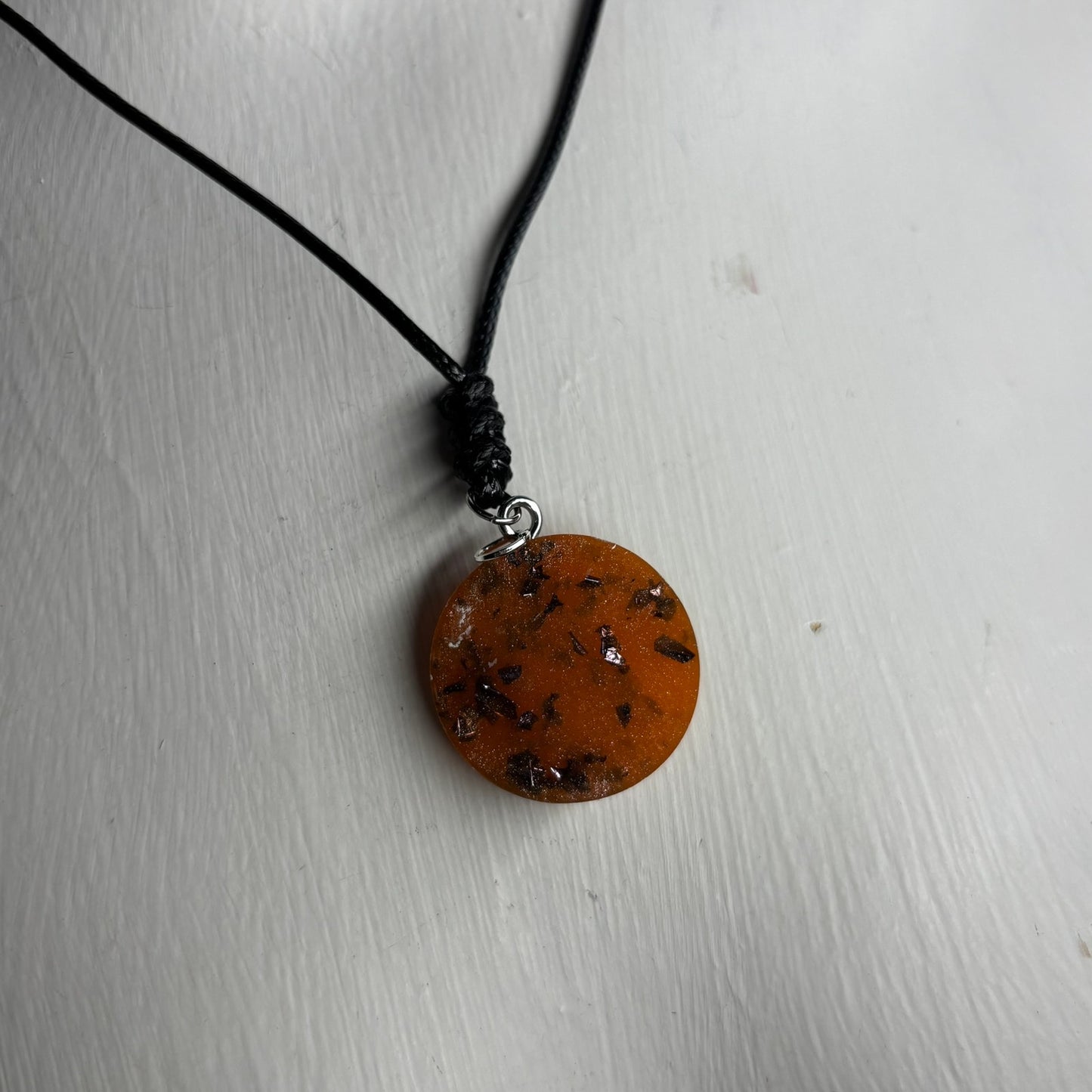 Orange Royal Pawn - Handmade Resin Chess Necklace