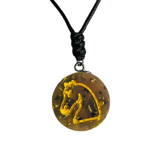 Royal Deluxe Knight - Handmade Resin Chess Necklace