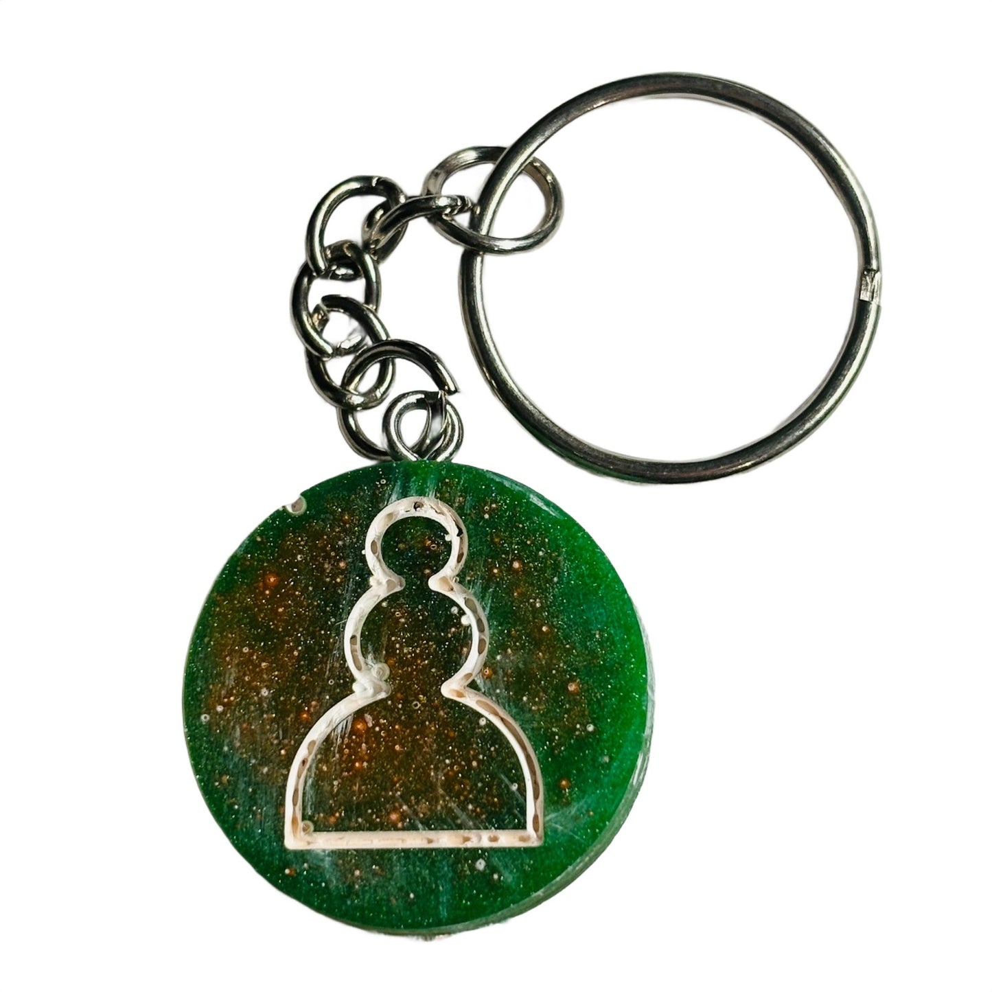 Spotted Green Pawn - Handmade Resin Keychain