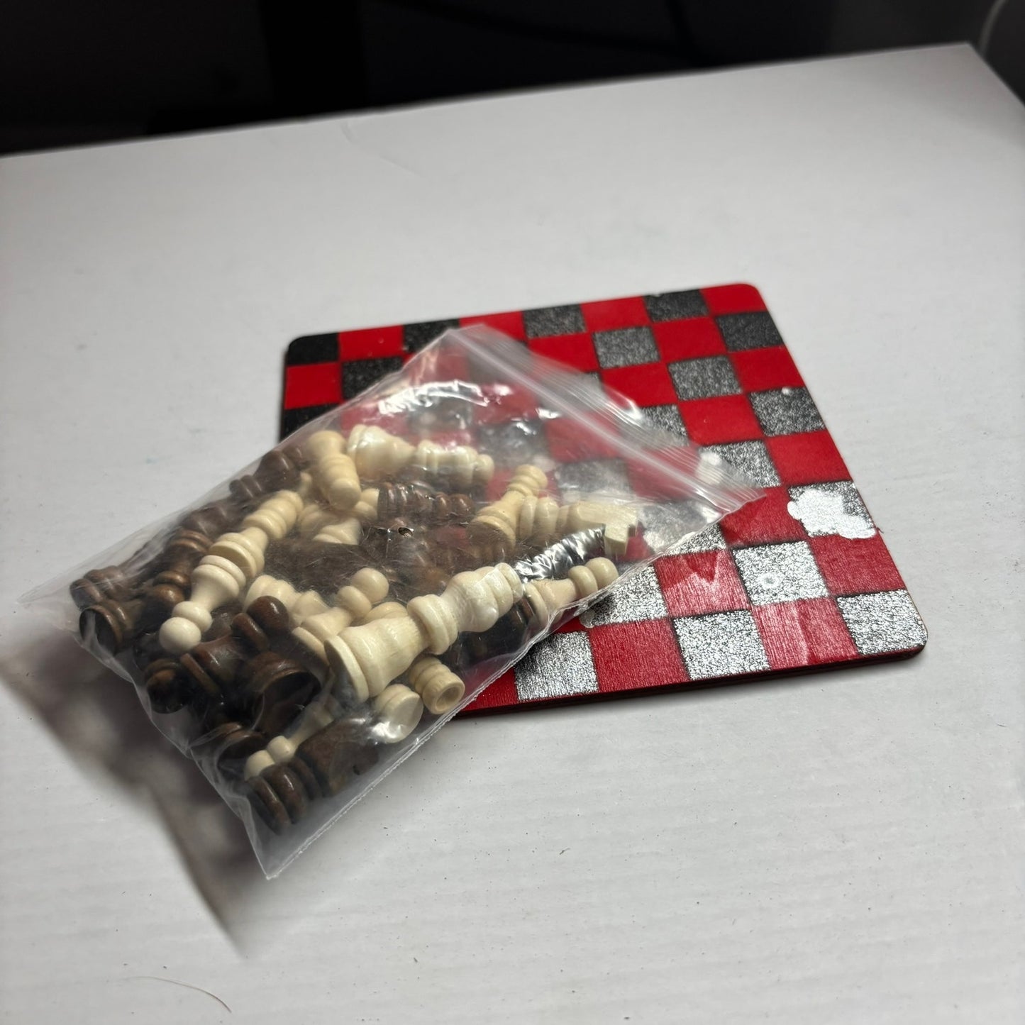 Red Black Chrome - Mini Chess Set