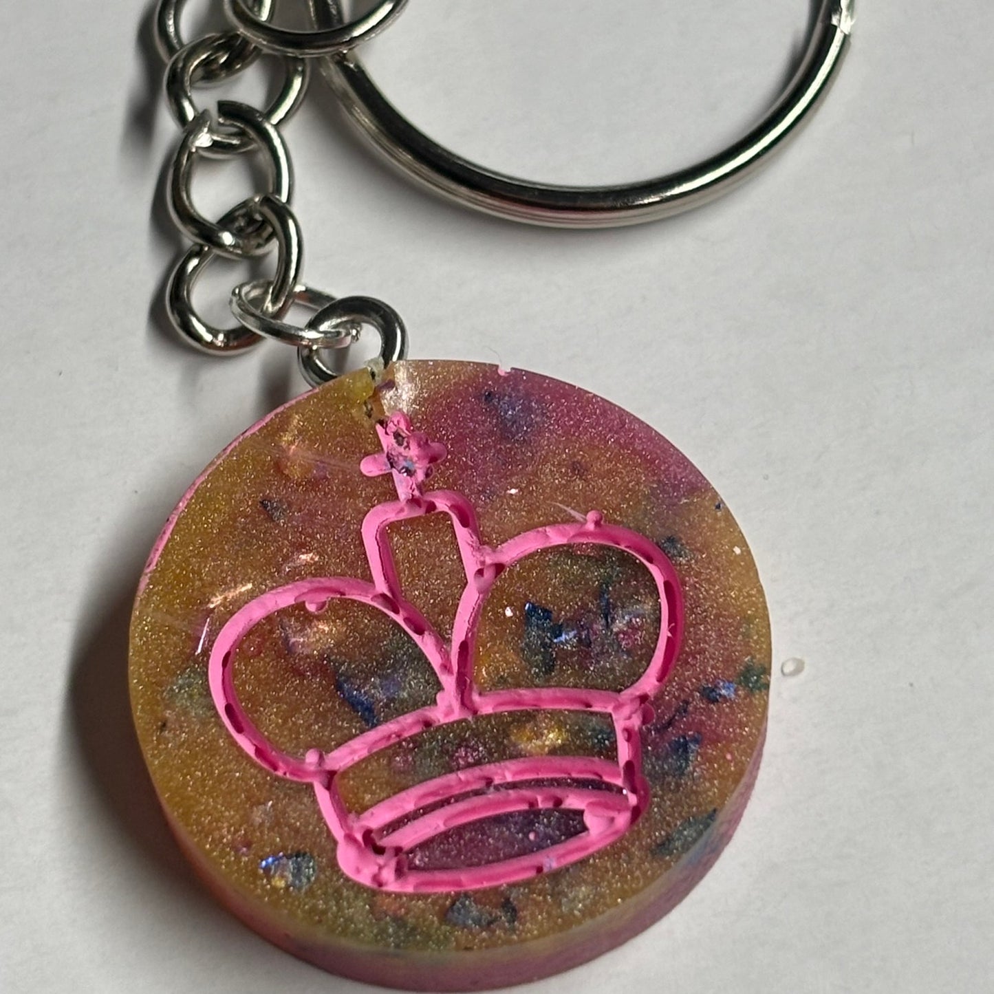 Pink King - Handmade Resin Keychain