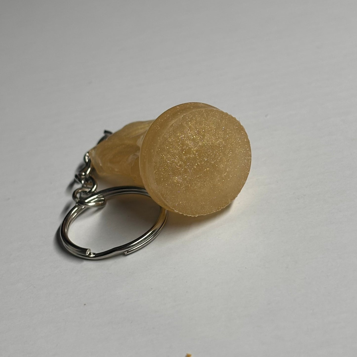 Clear Yellow Knight - Handmade Resin Keychain