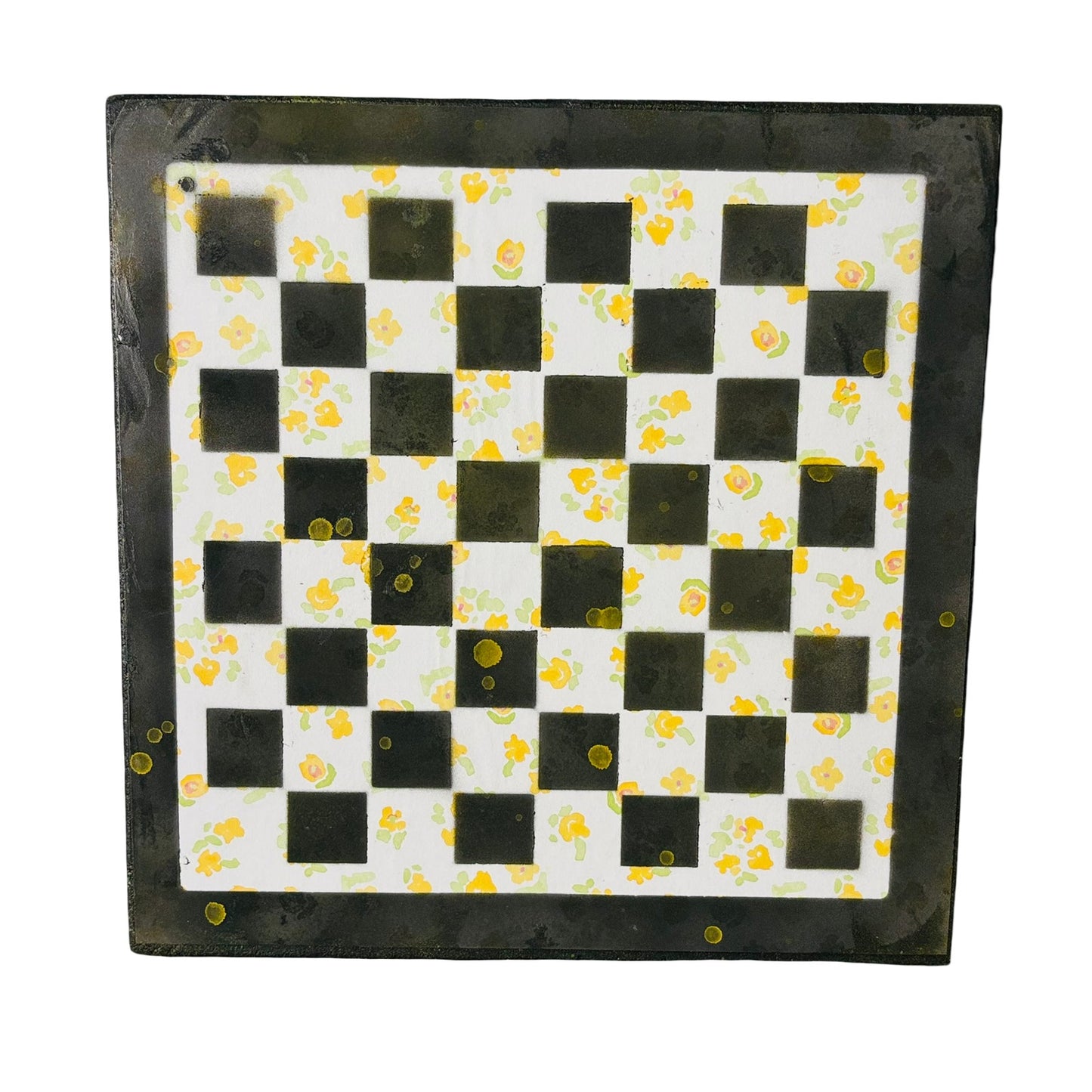 Simple Yellow - Scrapbook Chess Board