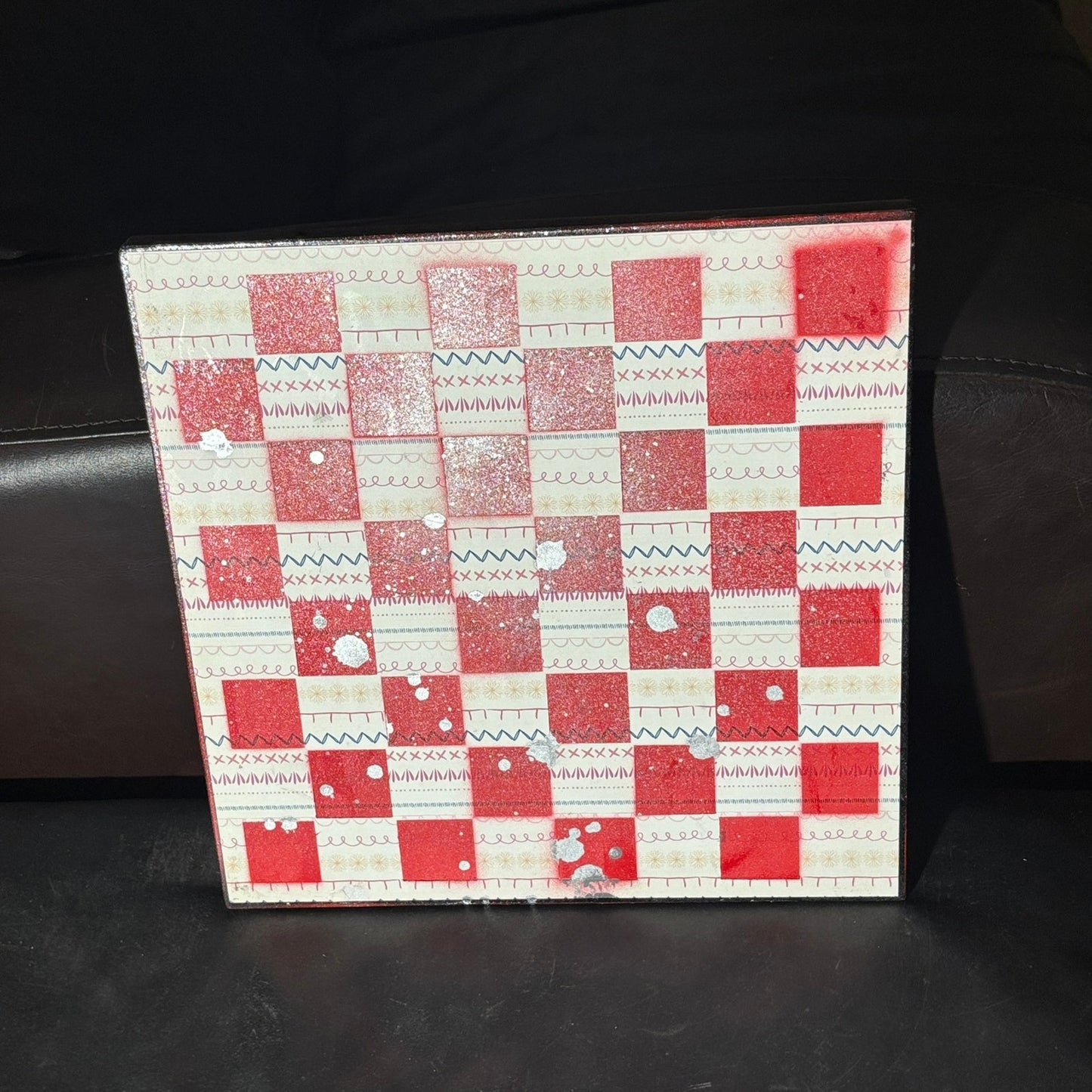 Party Red - Scrapbook Chess Board