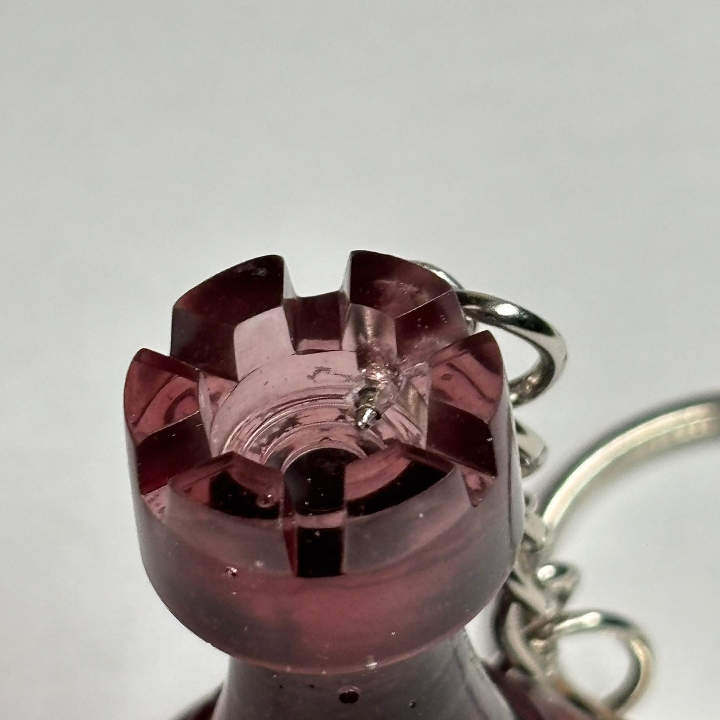 Translucent Violet Rook - Handmade Resin Keychain