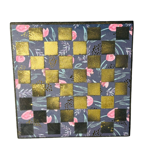 Golden Dark Forest - Scrapbook Chess Board