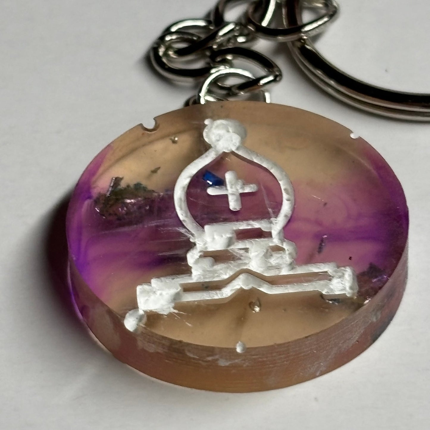 Cosmic Swivel Bishop - Handmade Resin Keychain