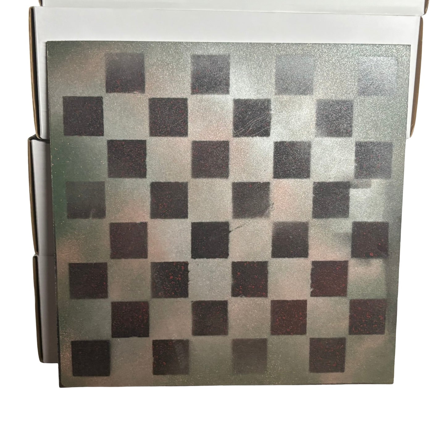 Fading Green - Painted Chess Board