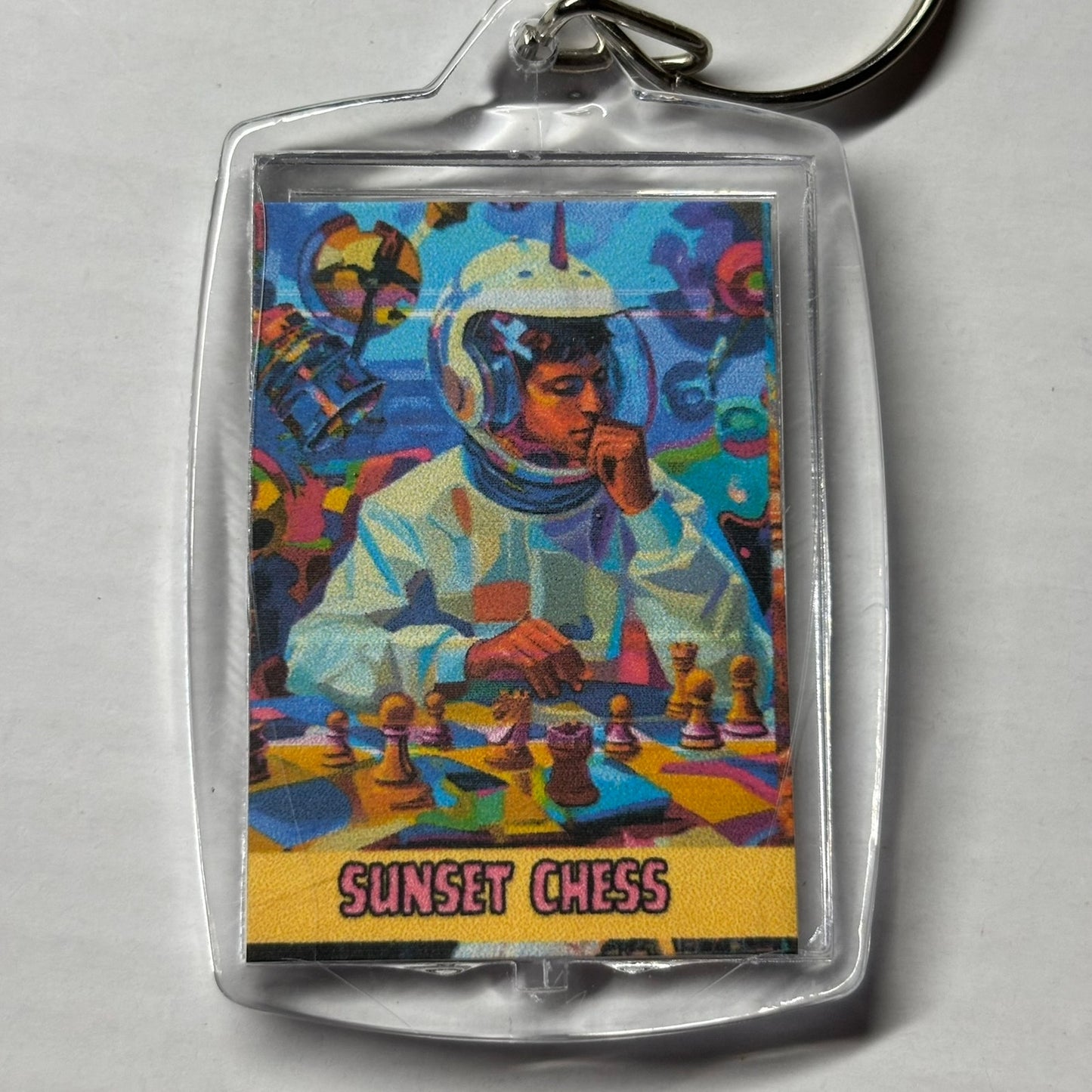 Abstract Art - Chess  Photo Keychain