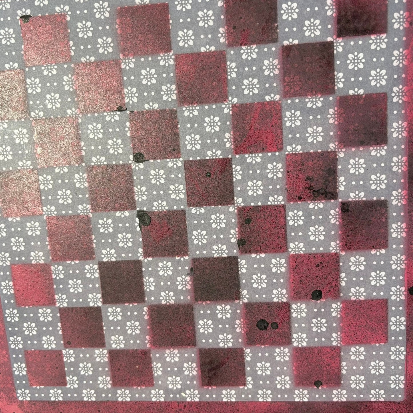 Vintage Purple/Pink - Scrapbook Chess Board