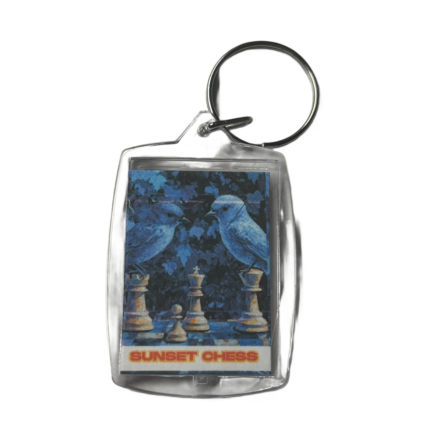 Blue Birds - Chess  Photo Keychain