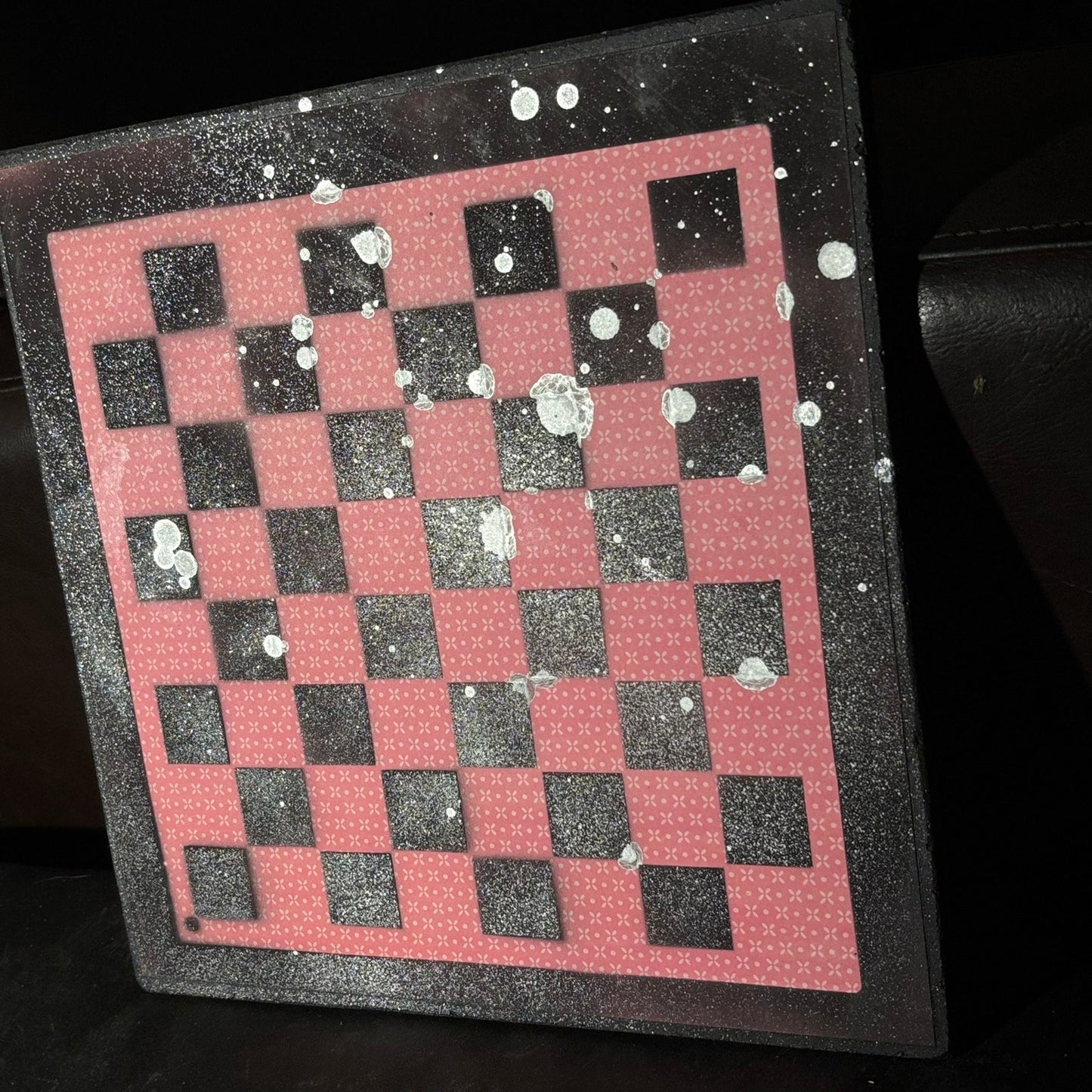 Vintage Black & Red - Scrapbook Chess Board