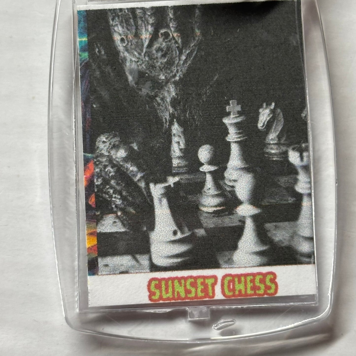 Dark Gray - Chess  Photo Keychain