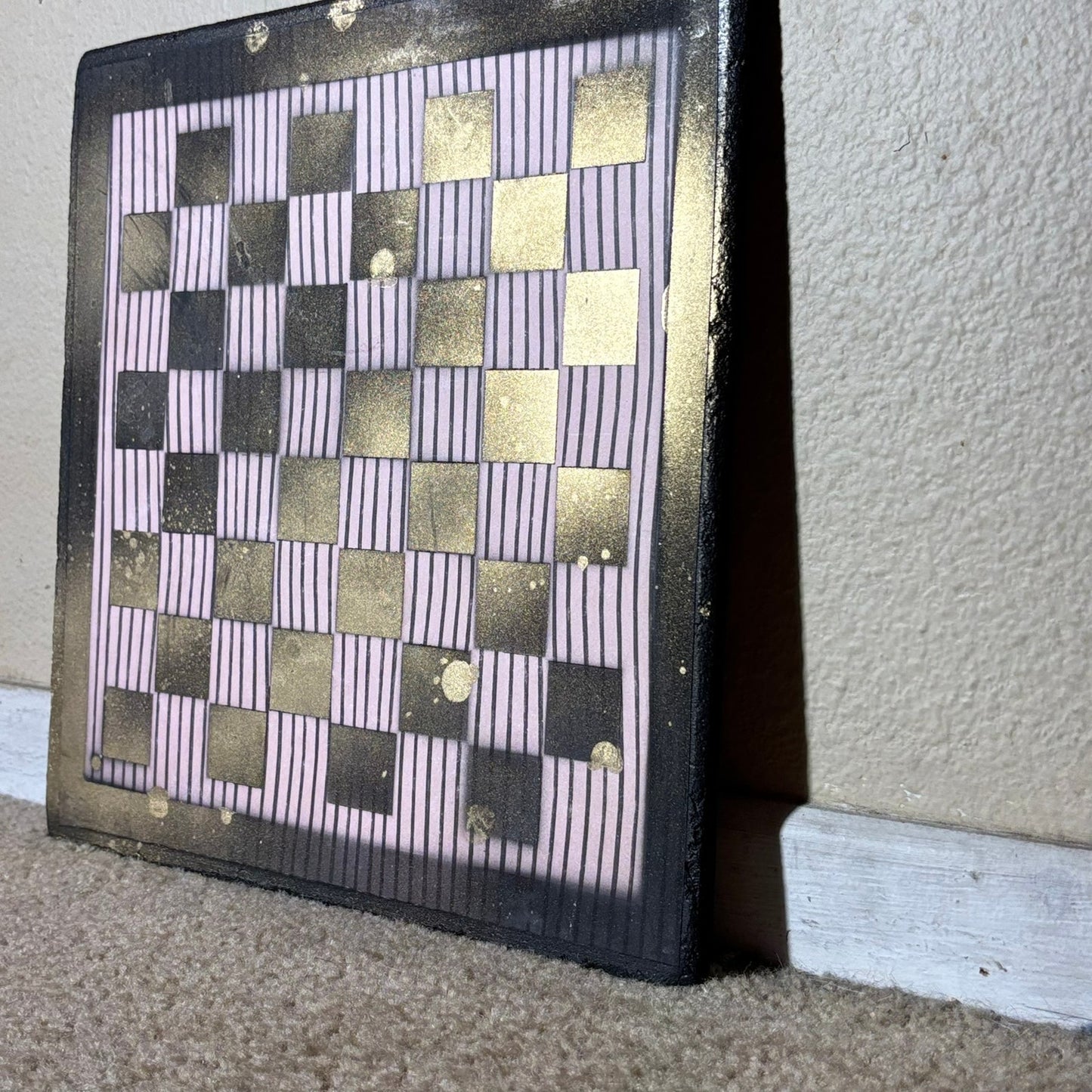 Gold Lining - Scrapbook Chess Board