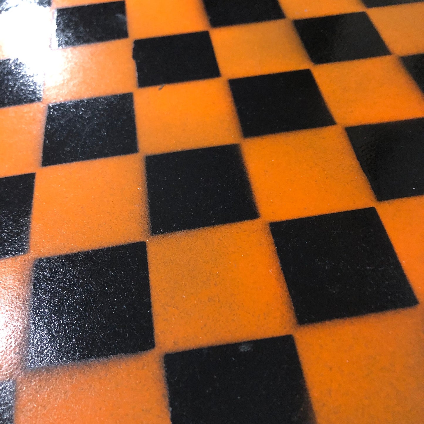 Orange & Black - Painted Chess Set