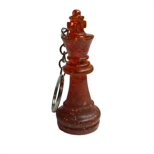 Red Crystal King - Handmade Resin Keychain