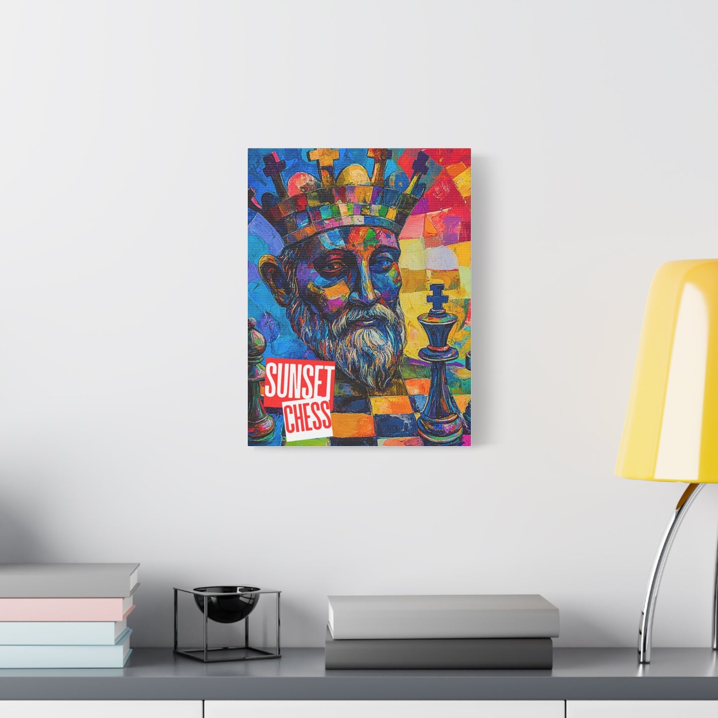 Distraught With Color - Canvas Chess Print 12"x16"