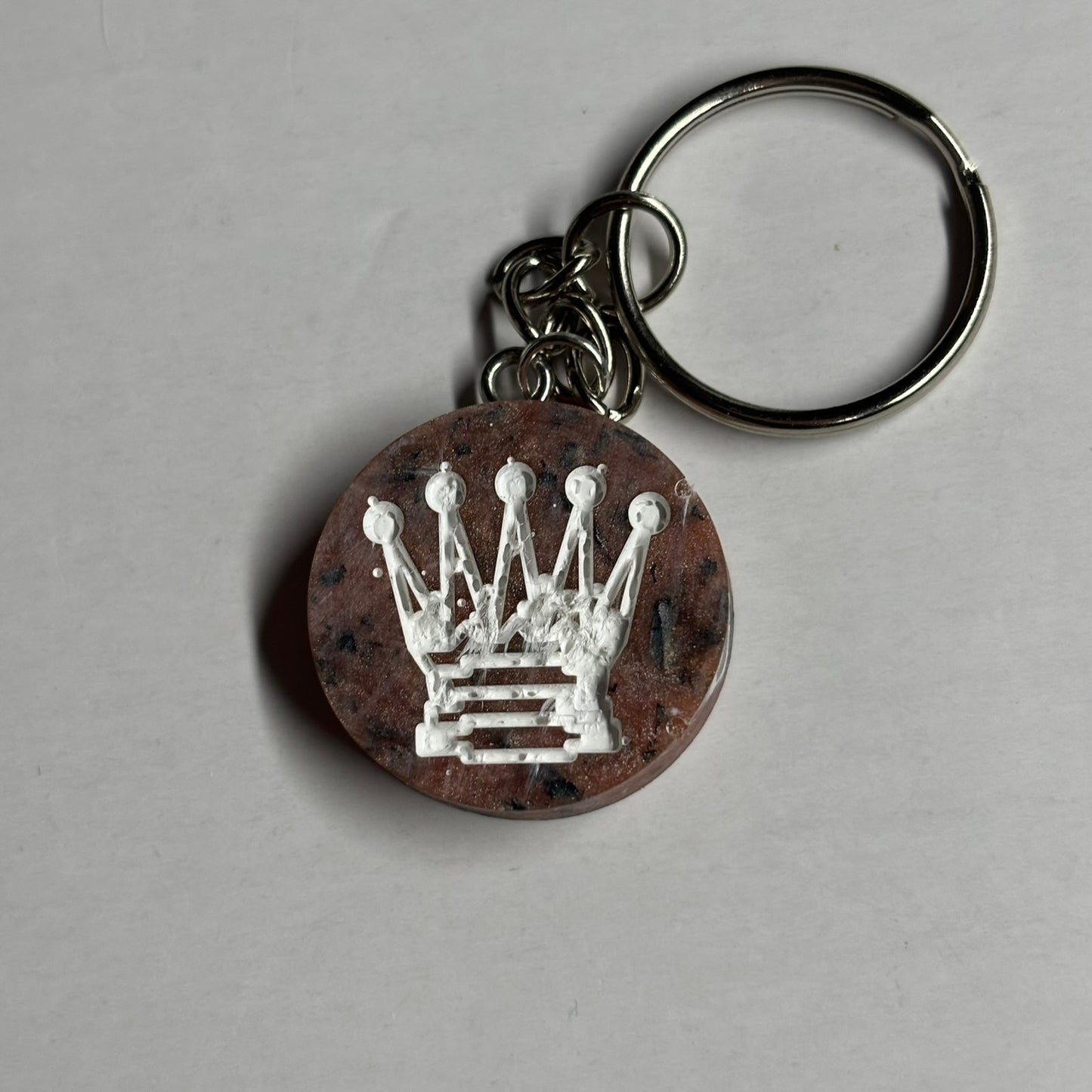 Royal Peach Queen - Handmade Resin Keychain