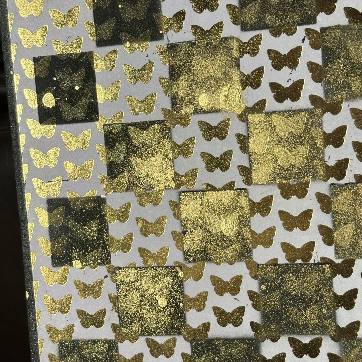 Golden Butterfly - Scrapbook Chess Board