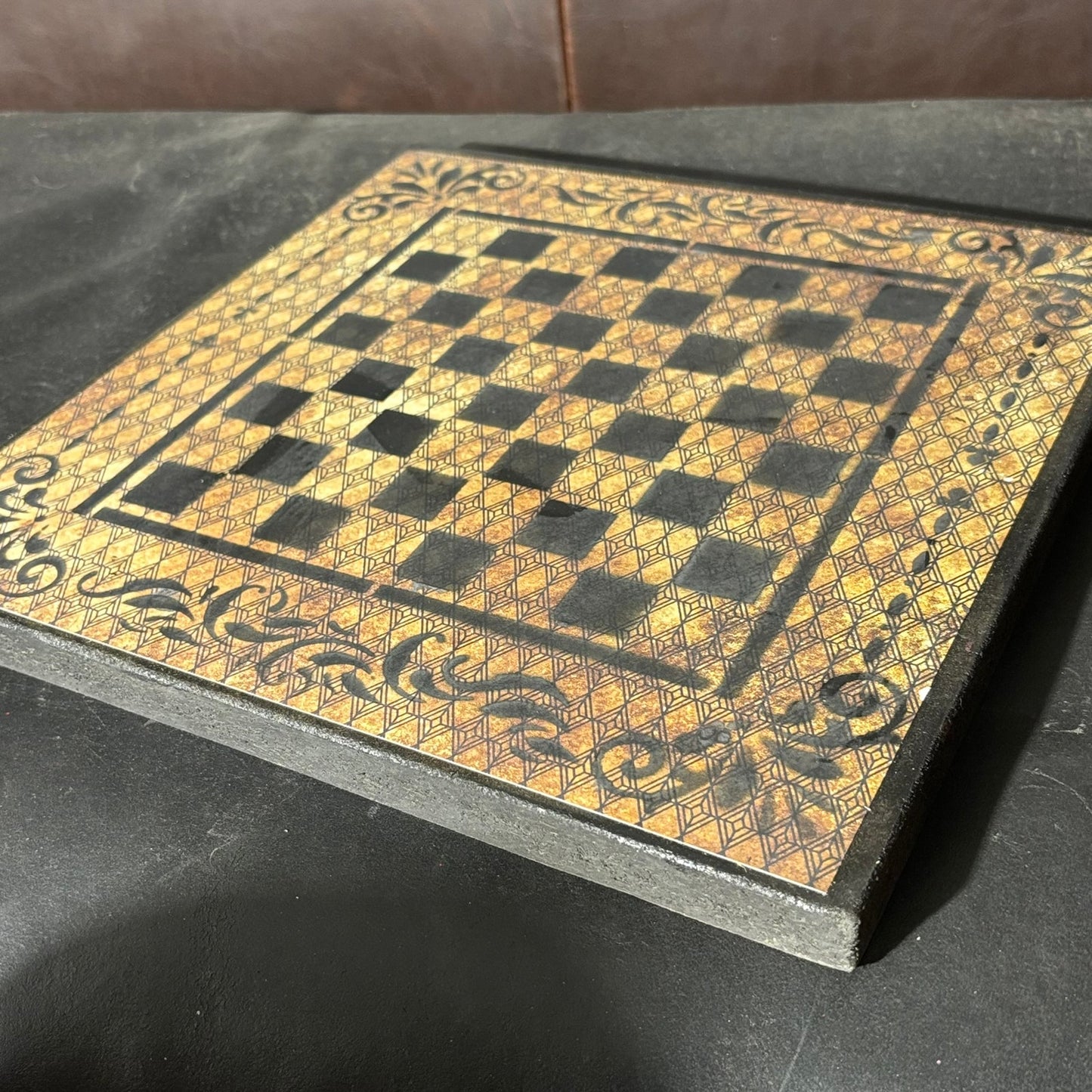Vintage Brown - Scrapbook Chess Board
