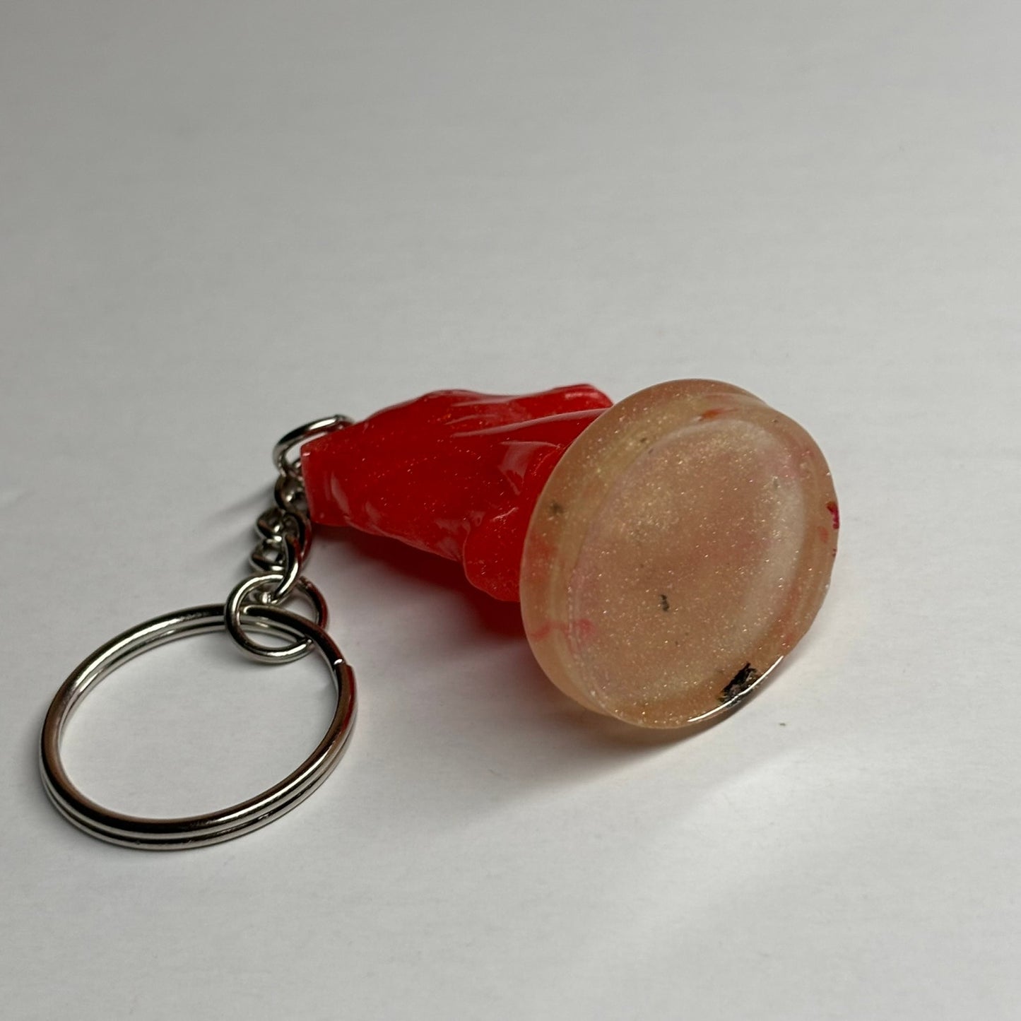 Red Cream Knight - Handmade Resin Keychain