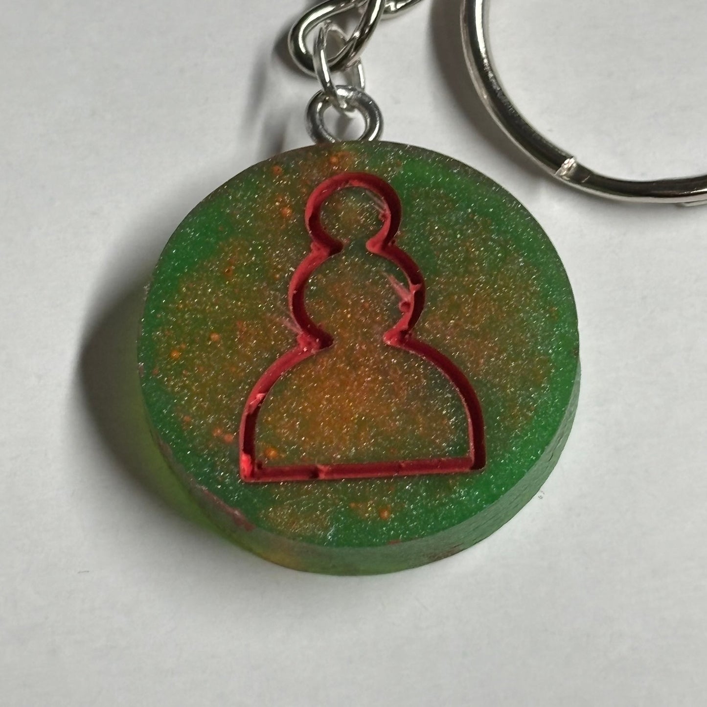 Greenish Pawn - Handmade Resin Keychain