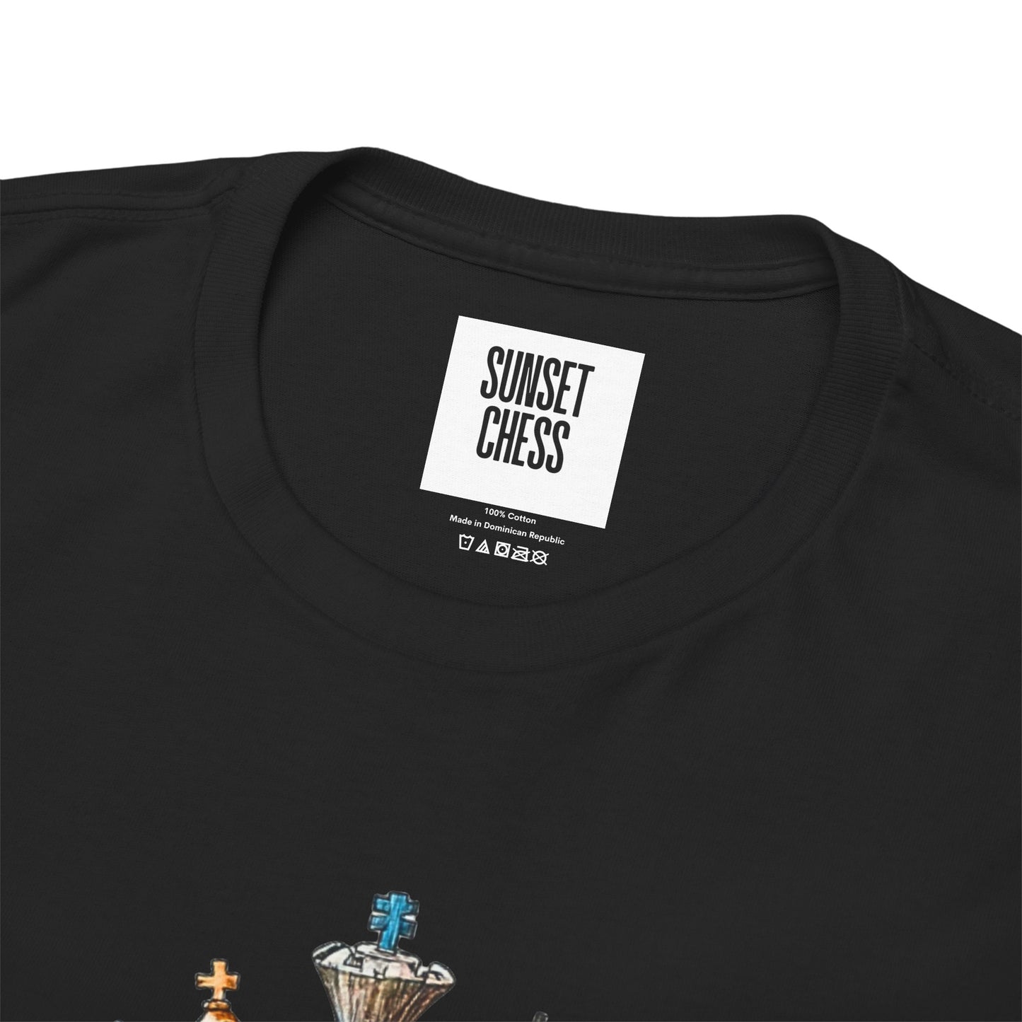 Chess World - Black Chess Tee - Unisex Heavy Cotton Tee