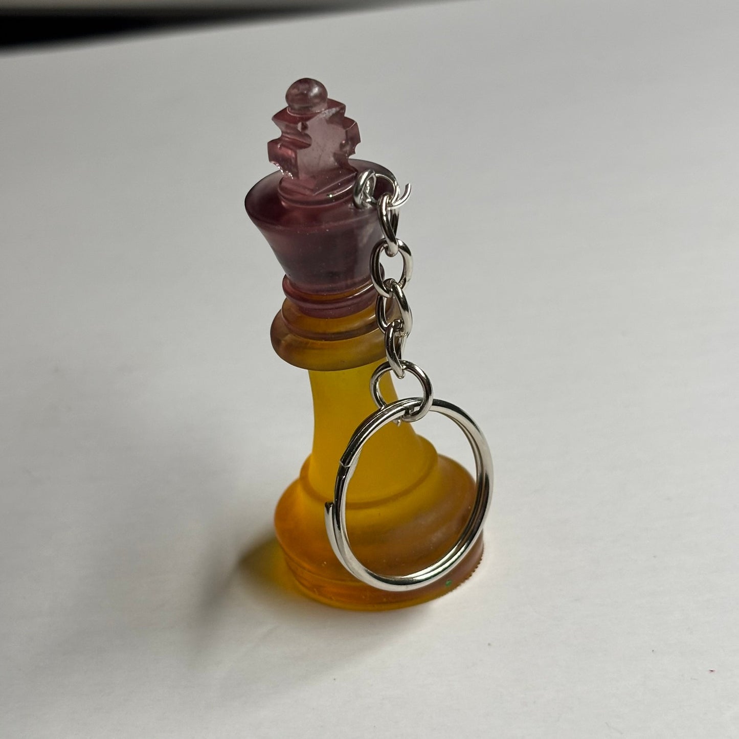 Pink Top King - Handmade Resin Keychain
