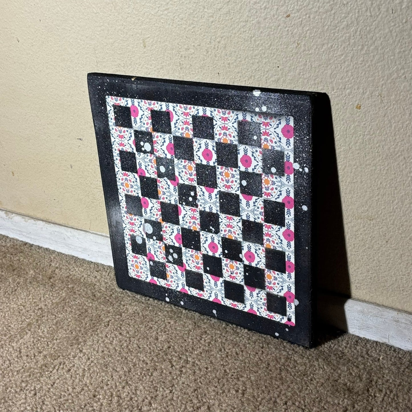 Vintage Pattern - Scrapbook Chess Board